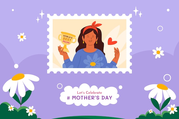 Vector flat mothers day background