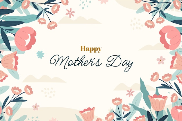 Flat mothers day background