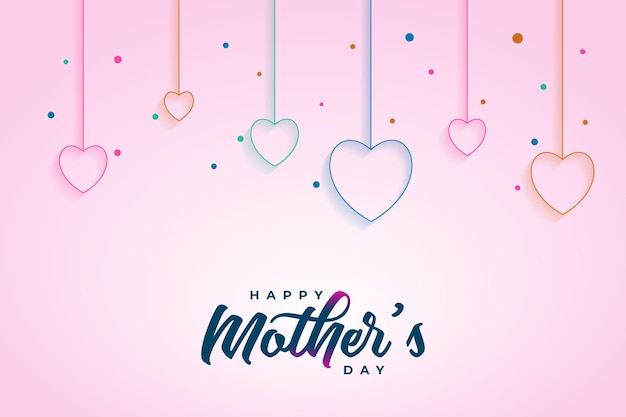 Vector flat mothers day horizontal bannerdesign