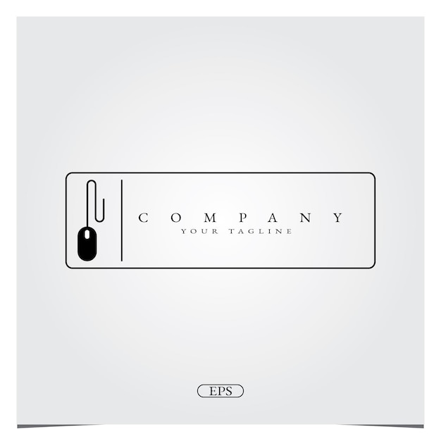 Computer mouse piatto logo design logo premium elegante modello vettoriale eps 10