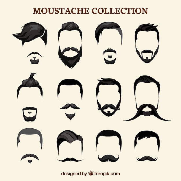 Flat mustache collection