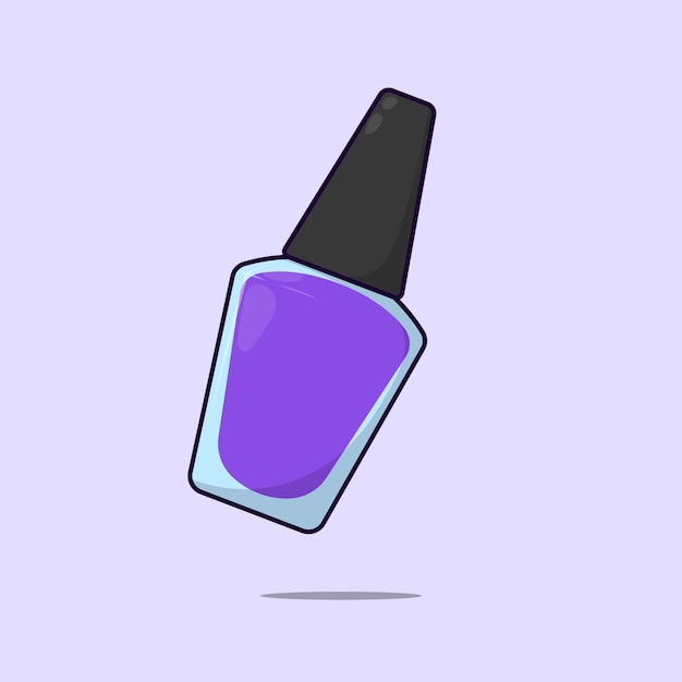 Flat Nail Polish Vector Icon Illustration Women Fashion Beauty Product Vector