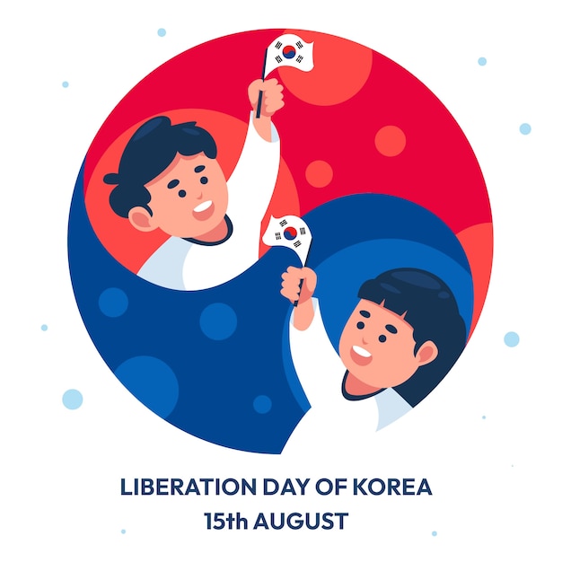 Vector flat national liberation day illustration