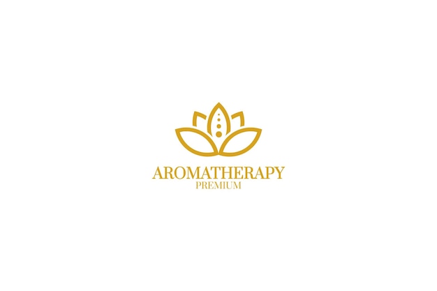 Flat natural aromatherapy logo design vector template illustration