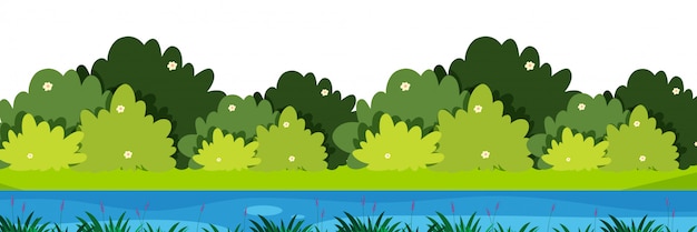 Vector a flat nature landscape