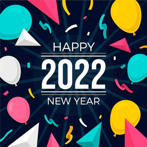 Vector flat new year illustration