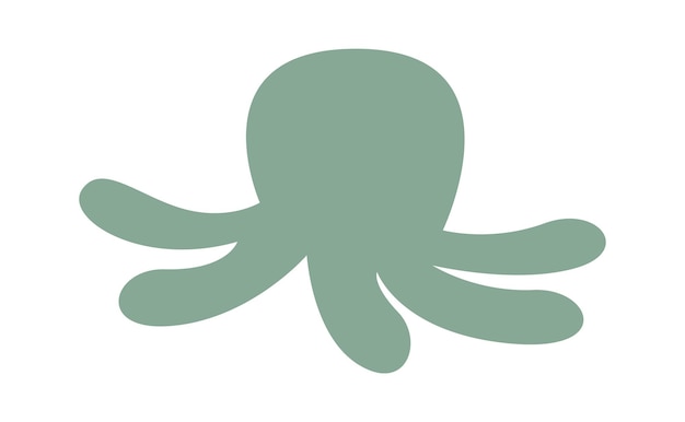 Flat octopus icon