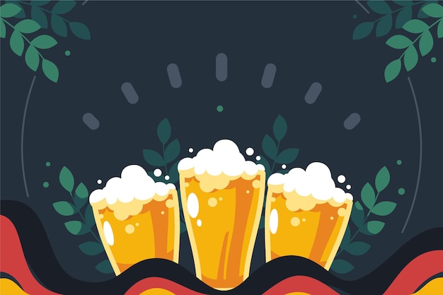 Vector flat oktoberfest background