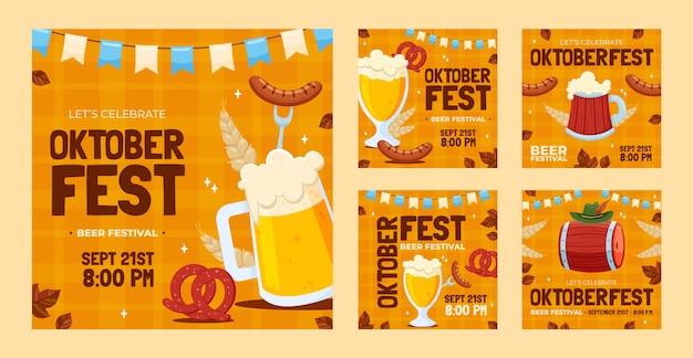 flat oktoberfest instagram posts collection