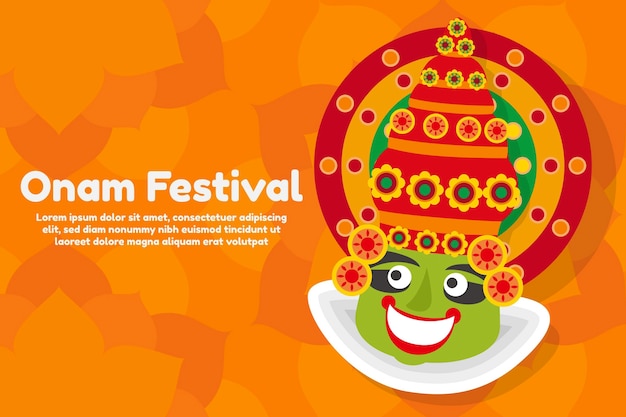 Плоская иллюстрация onam