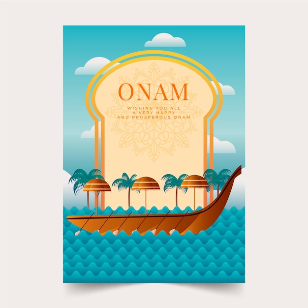 플랫 Onam 포스터 컨셉