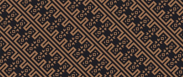 Flat ornament line pattern design