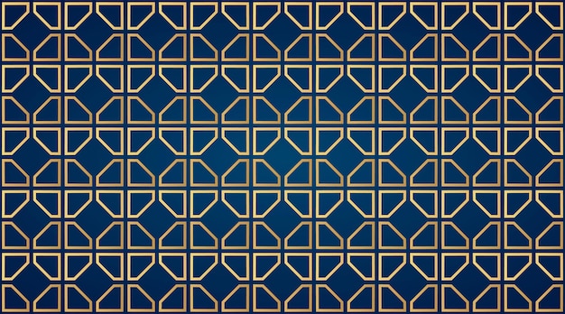 Flat ornamental arabic pattern Gradient golden arabic pattern