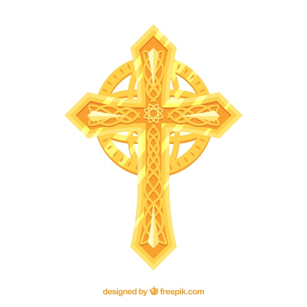 Flat ornamental cross