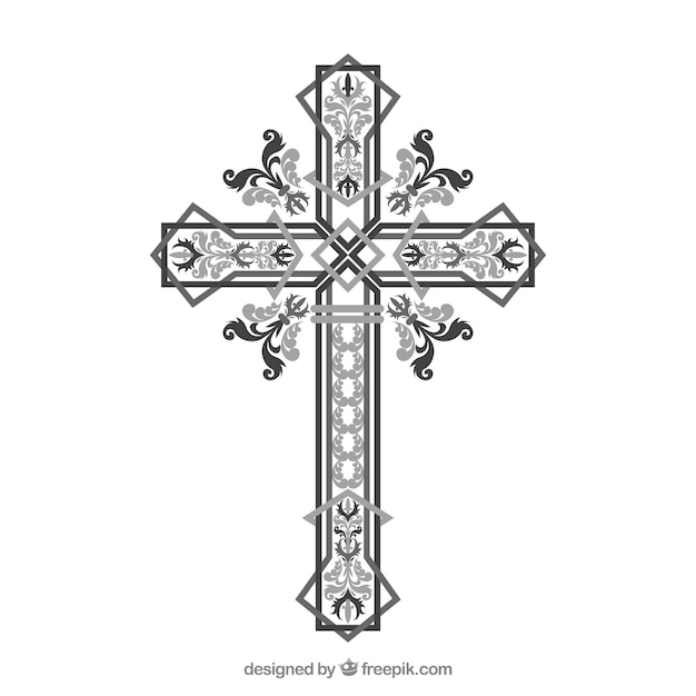 Flat ornamental cross