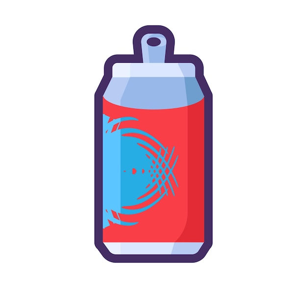 Flat Outline Metal Waste Little Aluminum Can Icon