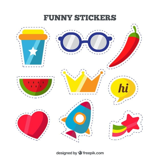 Flat pack of fun stickers