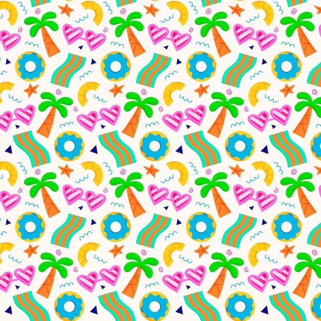 Vector flat patten design for summertime