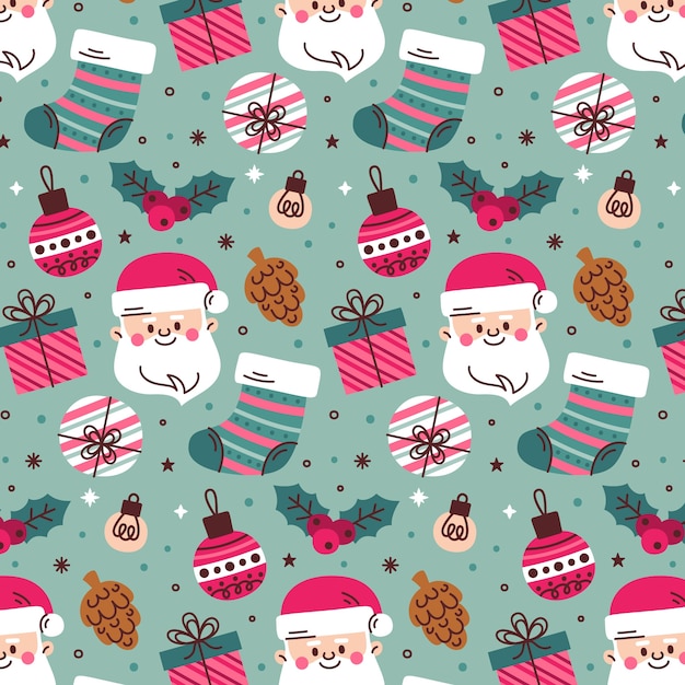 Flat pattern design for christmas season celebration