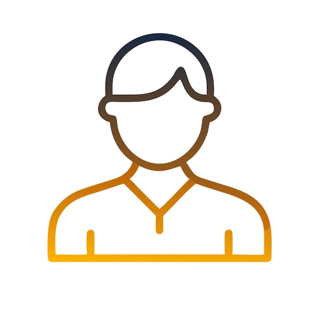 Flat person Icon Transparent PNG Vector Layer Illustration
