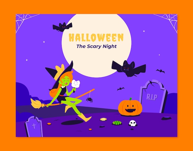 flat photocall template for halloween celebration