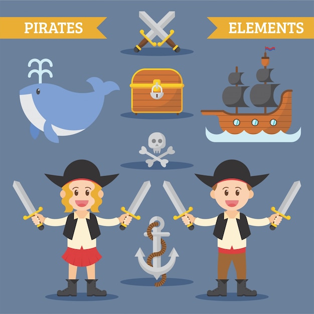 フラット海賊要素
