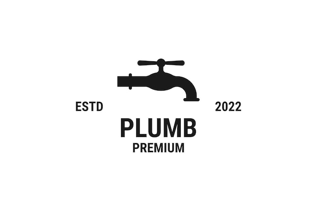 Vector flat plumbing logo design vector illustration idea