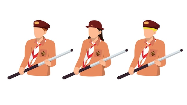 flat pramuka bring stick