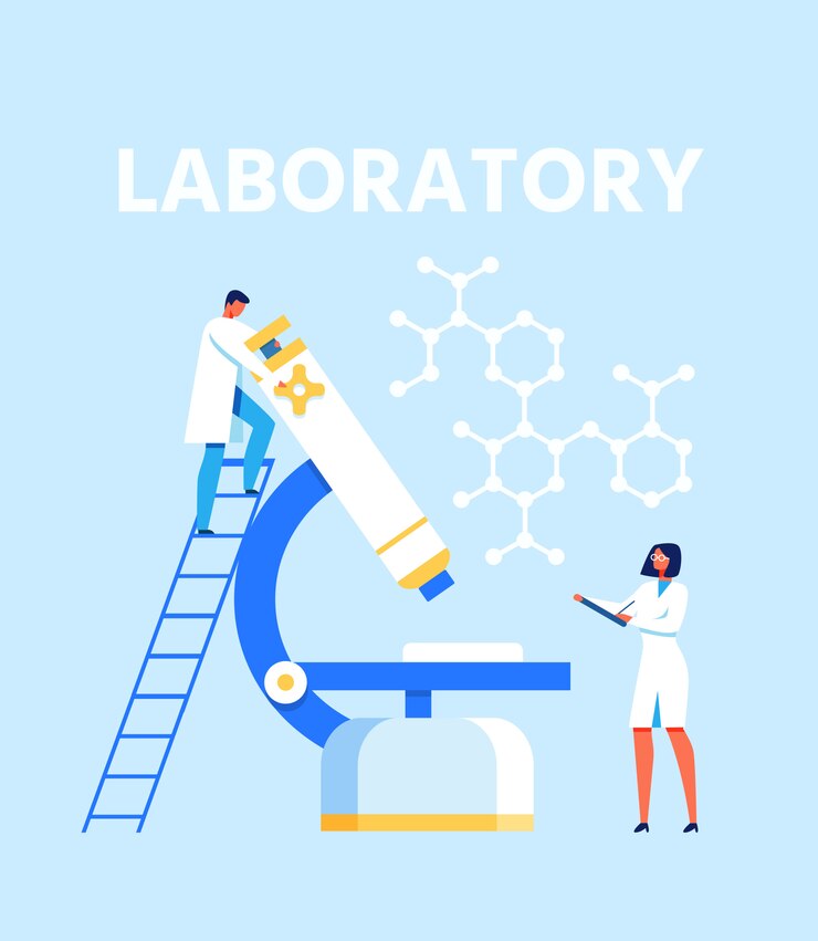 Vector flat presentation for modern scientific laboratory