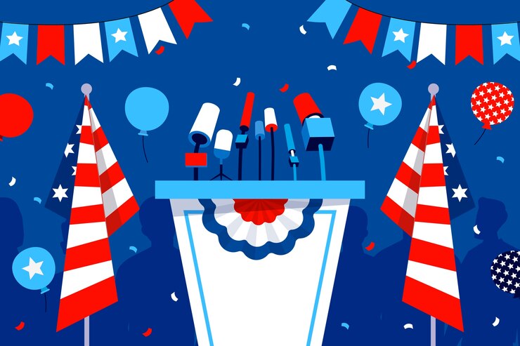 Vector flat presidents day illustration