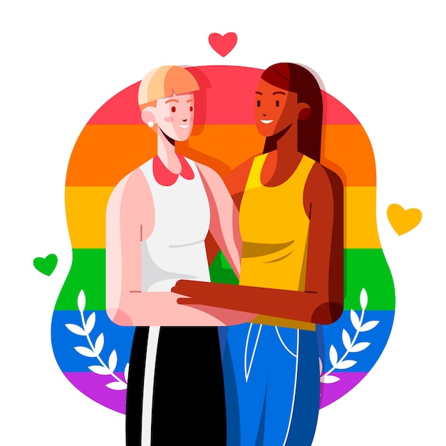 Vector flat pride day illustration