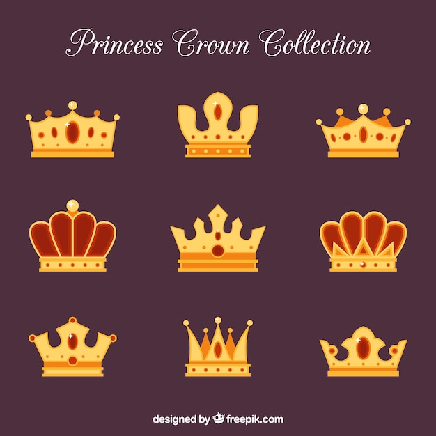 Flat princess crown collection