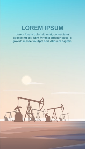 Вектор Нефтяная буровая установка для нефтедобычи с глубины земли