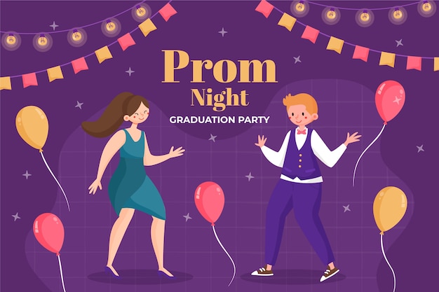 Vector flat prom background