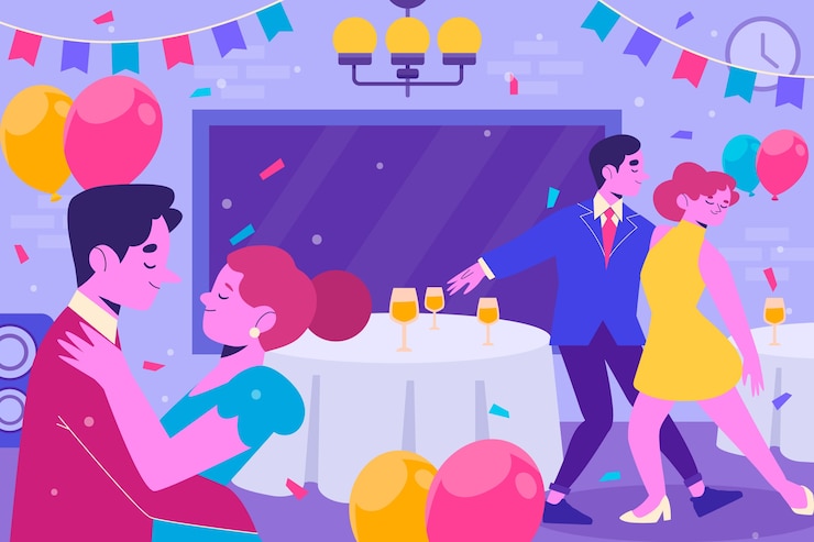 Vector フラットウエディングイラスト