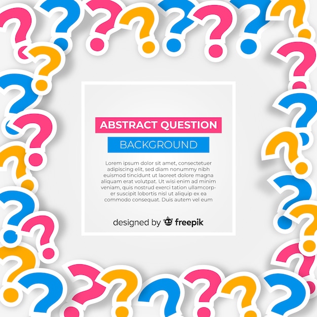 Vector flat question mark background