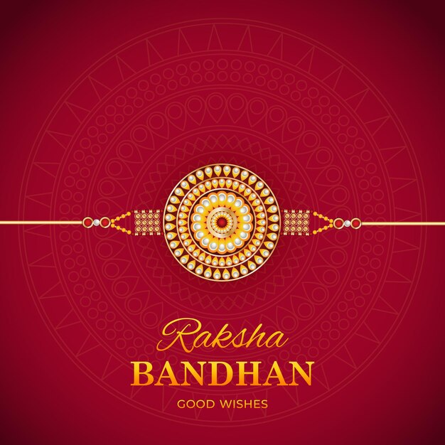 Flat Raksha Bandhan concept.