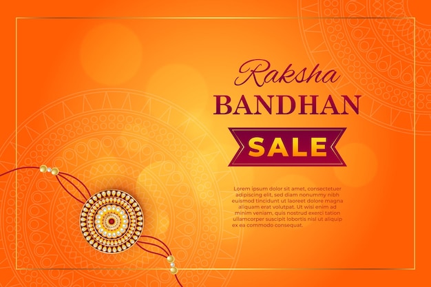 플랫 Raksha Bandhan 판매 개념입니다.