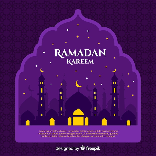 Flat ramadan background