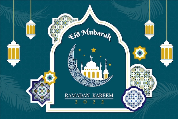 Vector flat ramadan background