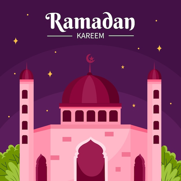 Flat ramadan background