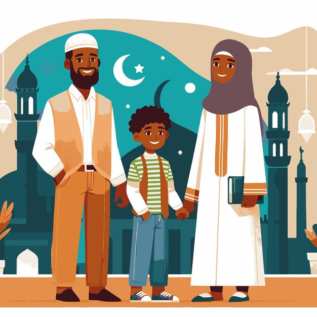 Flat Ramadan concept illustration