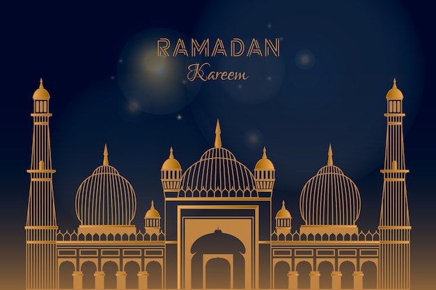 Flat ramadan concept