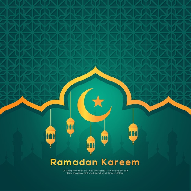 Flat ramadan holiday background