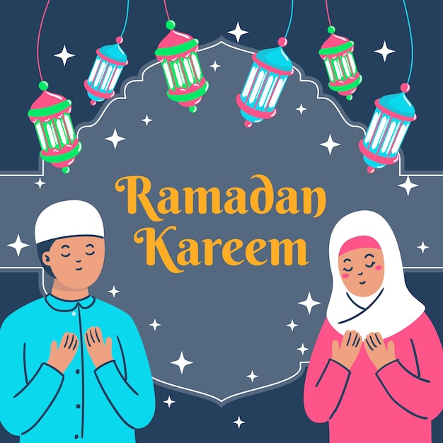 Illustrazione piatta del ramadan