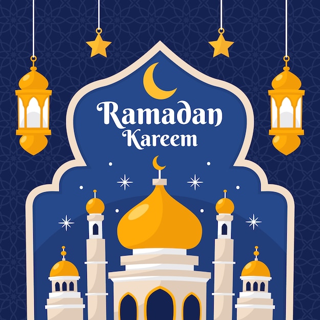 Illustrazione piatta del ramadan