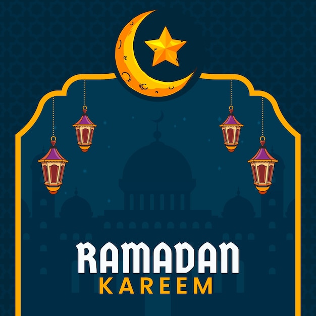 Flat ramadan illustration