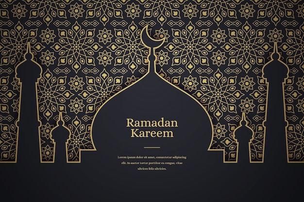Flat ramadan kareem background