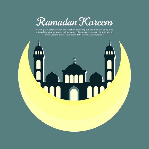 Flat Ramadan Kareem Illustration Background