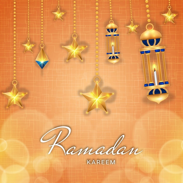 Flat ramadan kareem illustration